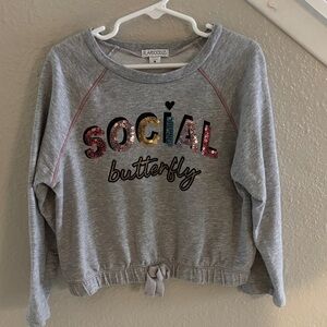 Flapdoodles Multicolor Social Butterfly Sweater